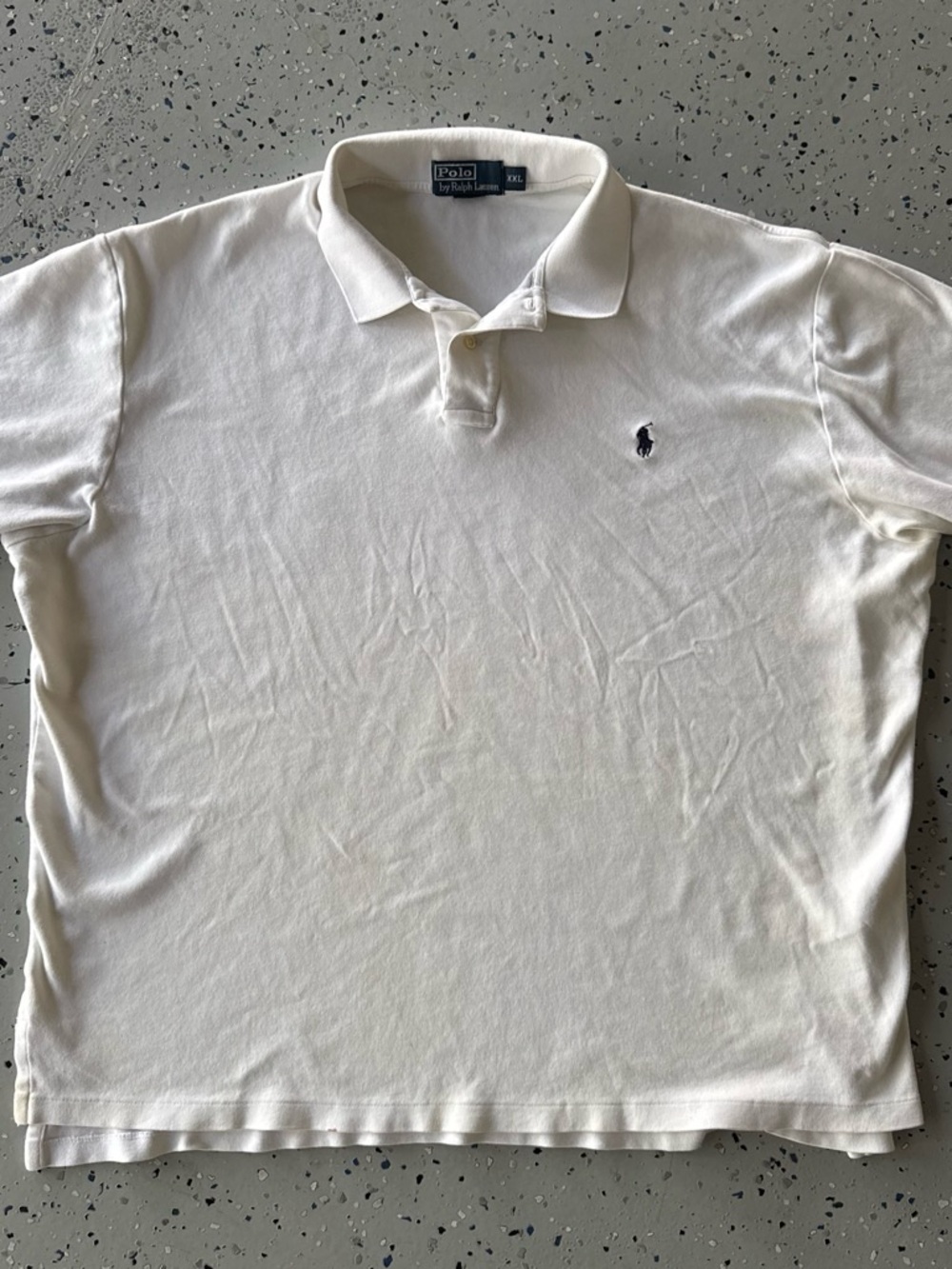 Ralph Lauren White Men’s Polo with Navy Pony